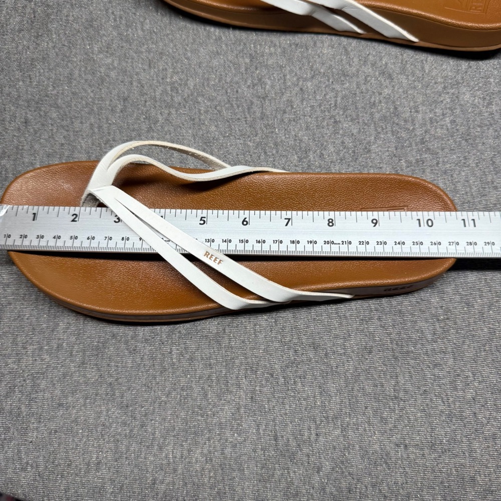 Reef Thong Flip Flop Beach Sandal White Tan - Picture 6 of 7